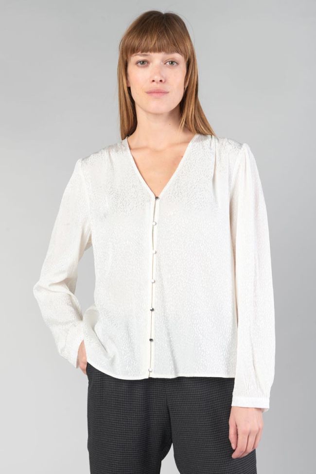 Cream jacquard Frano blouse