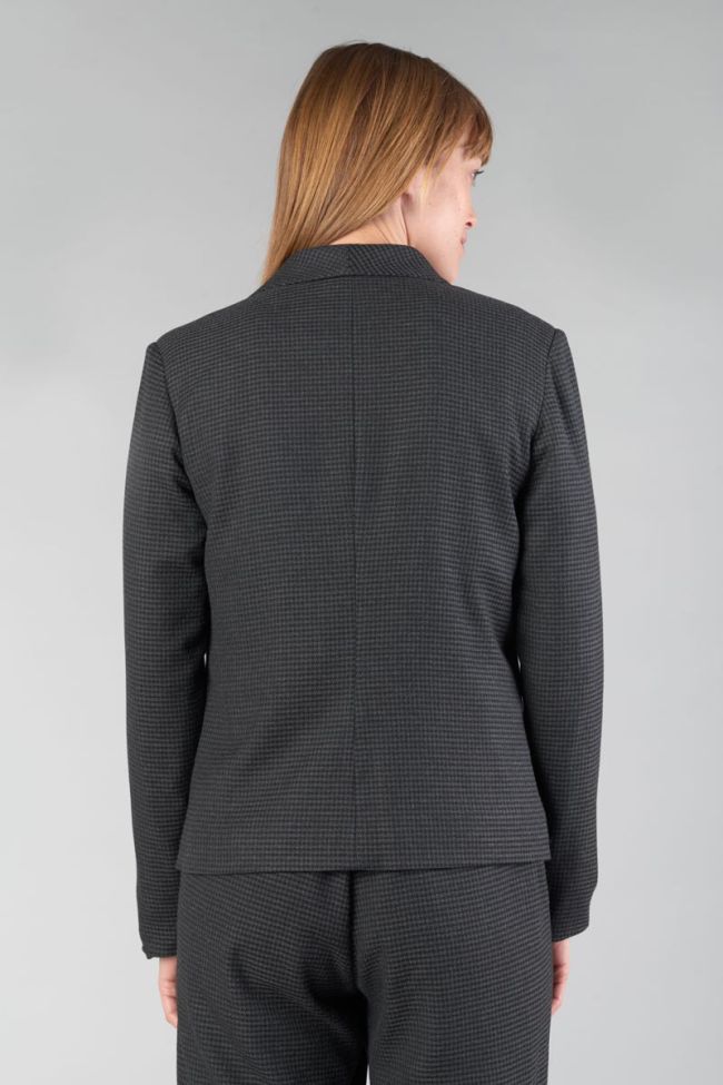Grey houndstooth Helmie blazer