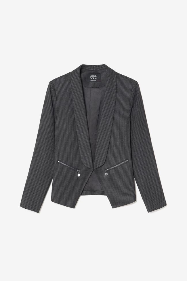 Grey houndstooth Helmie blazer
