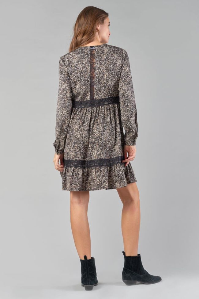 Black patterned Huerta dress