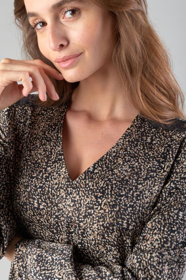 Black patterned Huerta dress