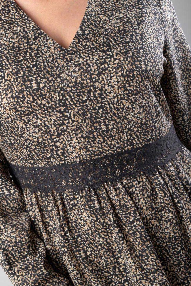 Black patterned Huerta dress