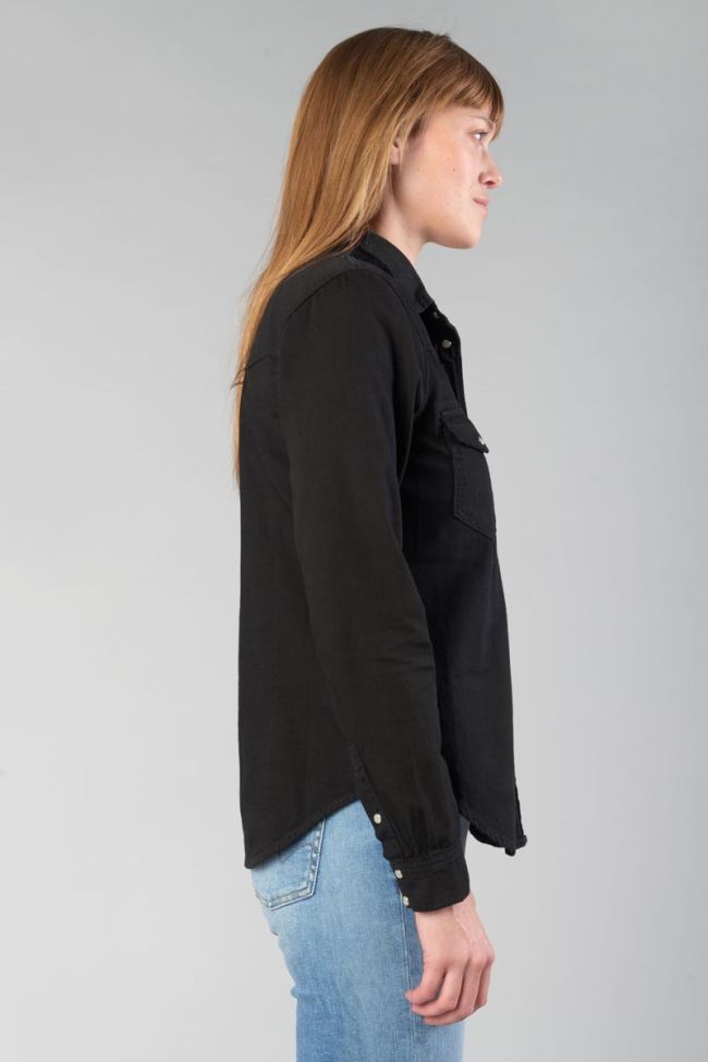 Black untreated denim Juanita shirt