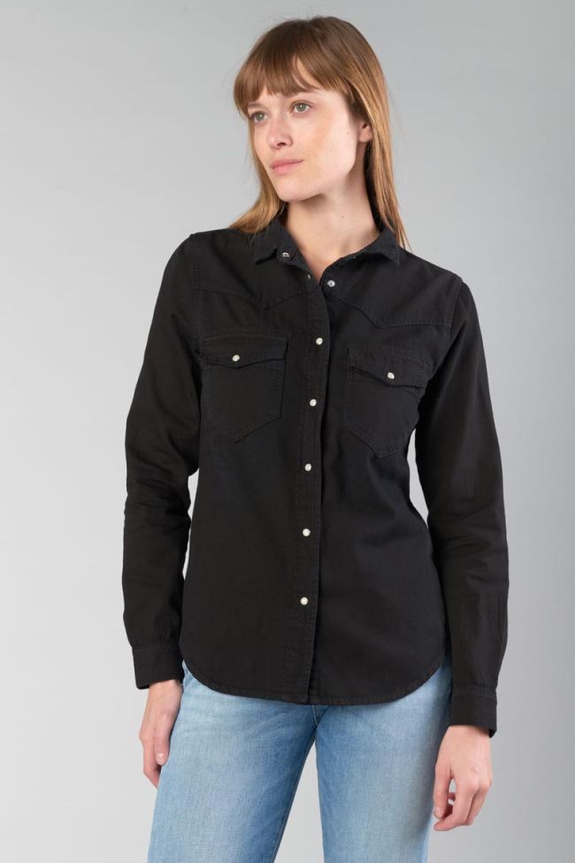 Black untreated denim Juanita shirt