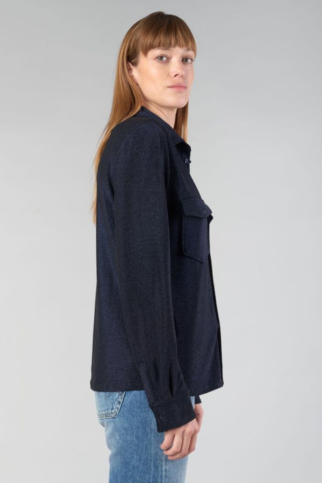 Iridescent midnight blue Kelya shirt