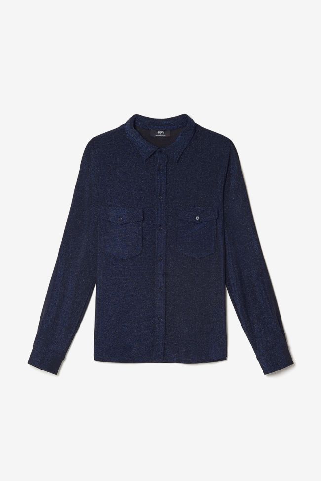 Iridescent midnight blue Kelya shirt