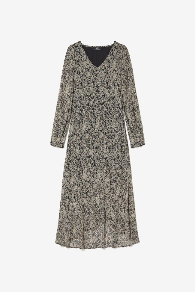 Black floral Kip maxi dress