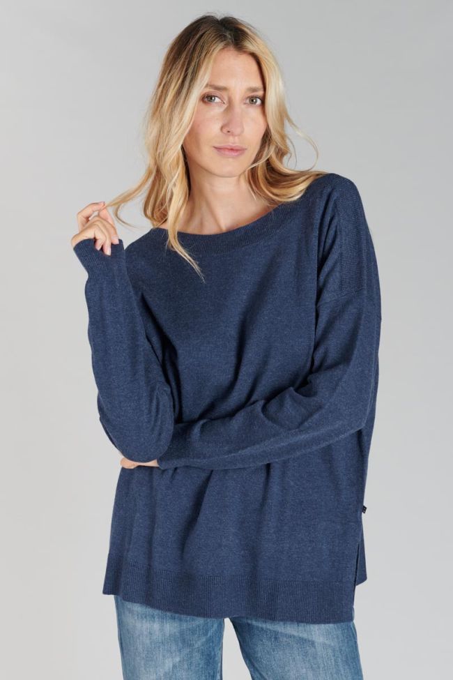 Blue marl alpaca wool blend Ksenia jumper