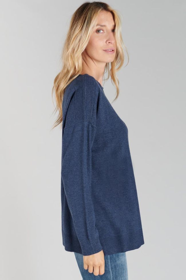 Blue marl alpaca wool blend Ksenia jumper