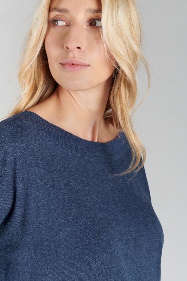 Blue marl alpaca wool blend Ksenia jumper