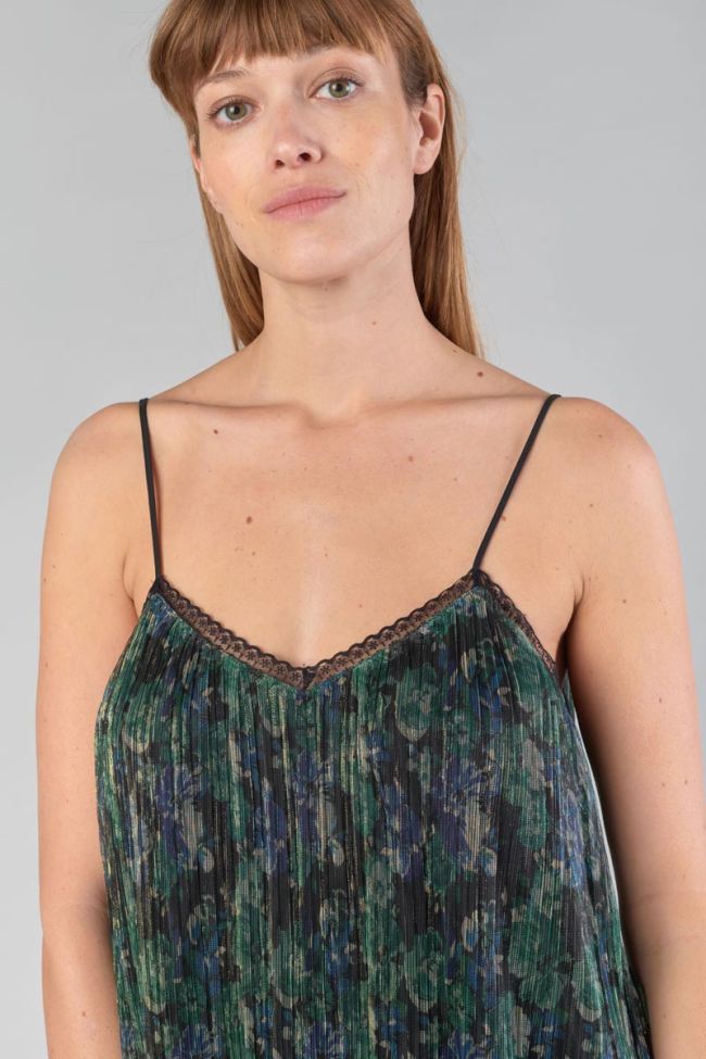 Caraco Kyla vert sapin irisée