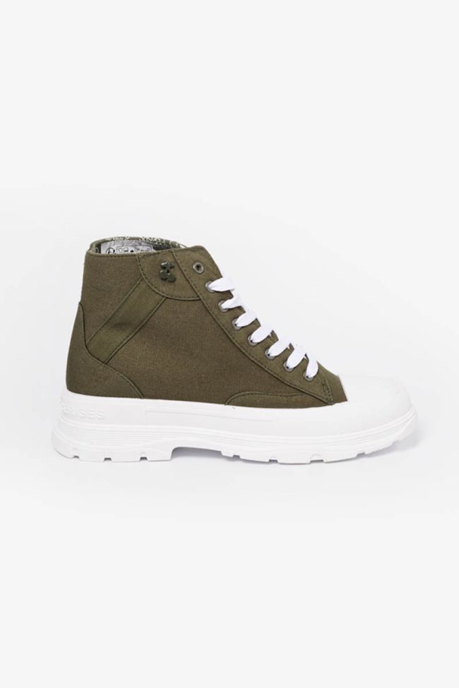 Lina khaki high-top trainers