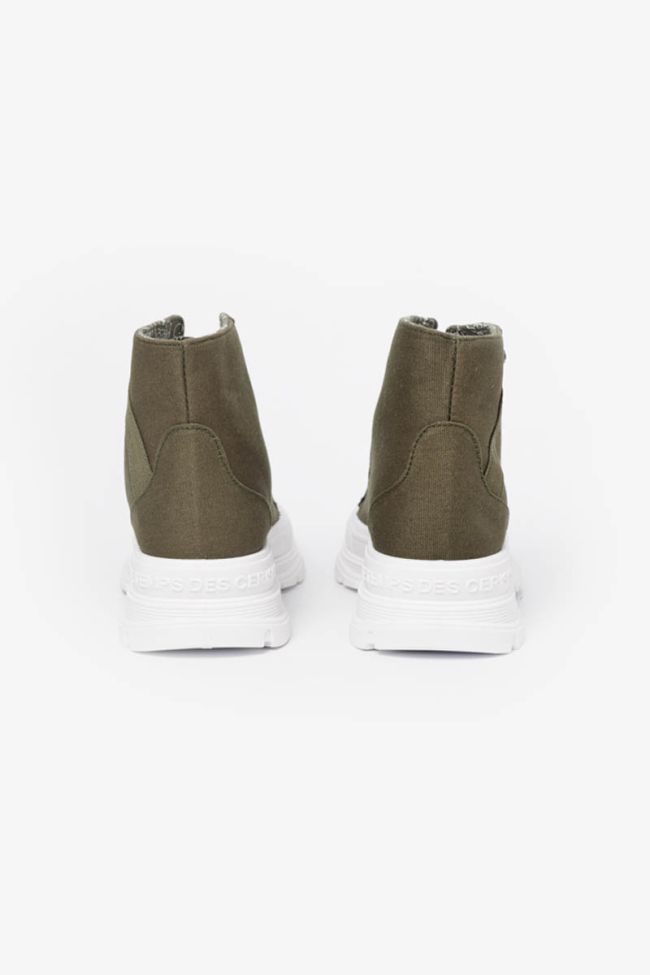 Lina khaki high-top trainers