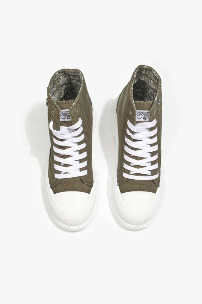 Lina khaki high-top trainers