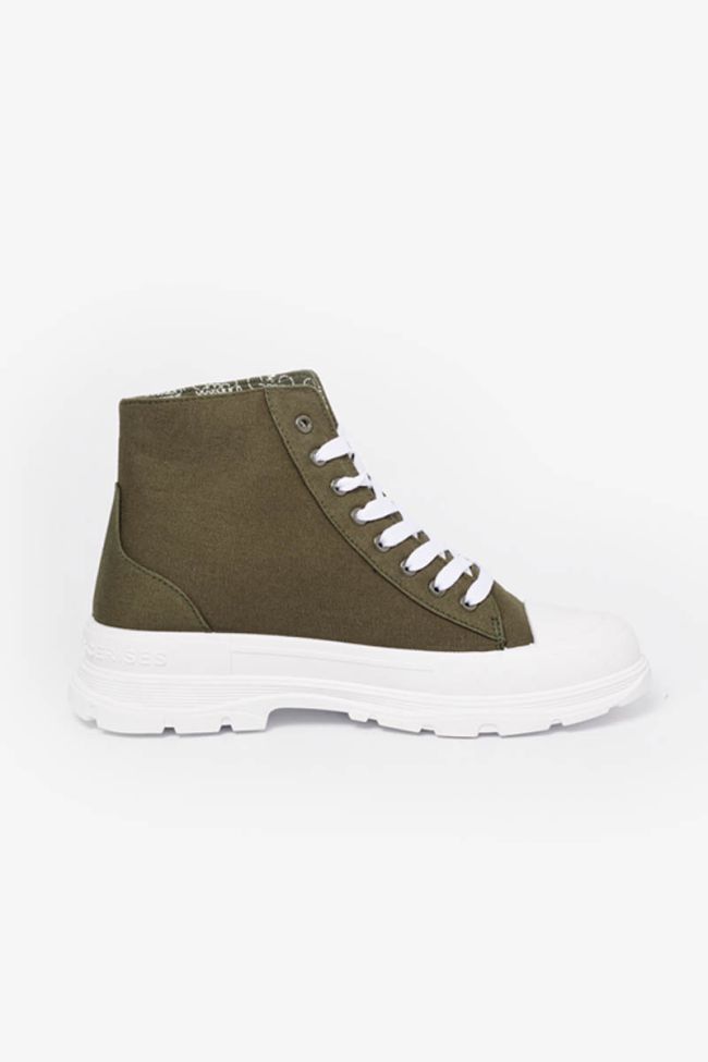 Lina khaki high-top trainers