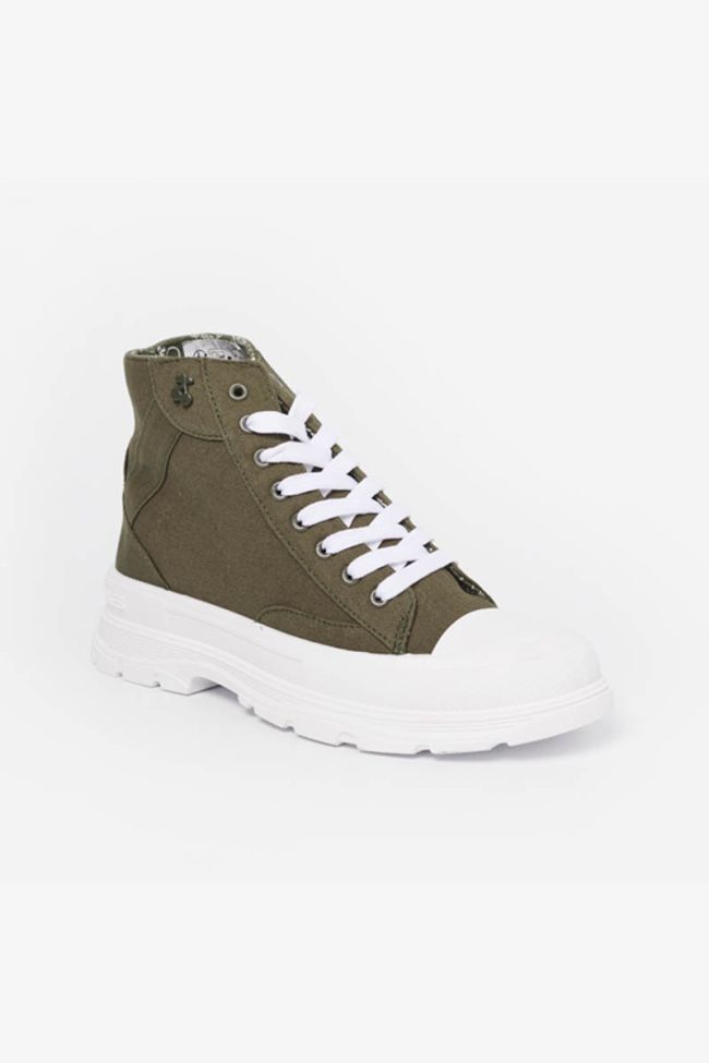 Lina khaki high-top trainers