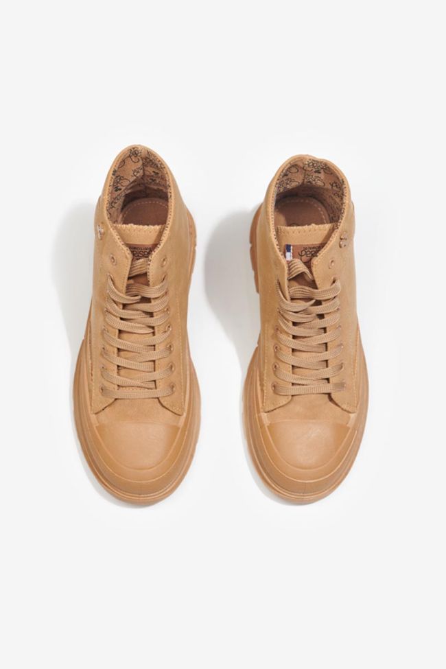 Lina camel high-top trainers