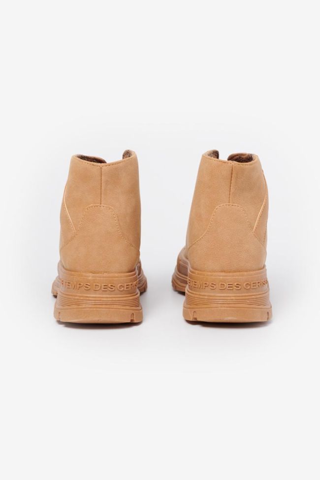 Lina camel high-top trainers