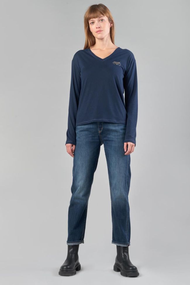 Midnight blue long-sleeved Longvtra t-shirt