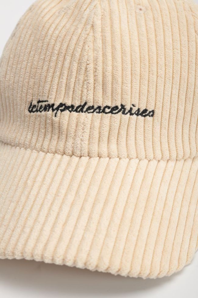 Cream corduroy Lumbini cap