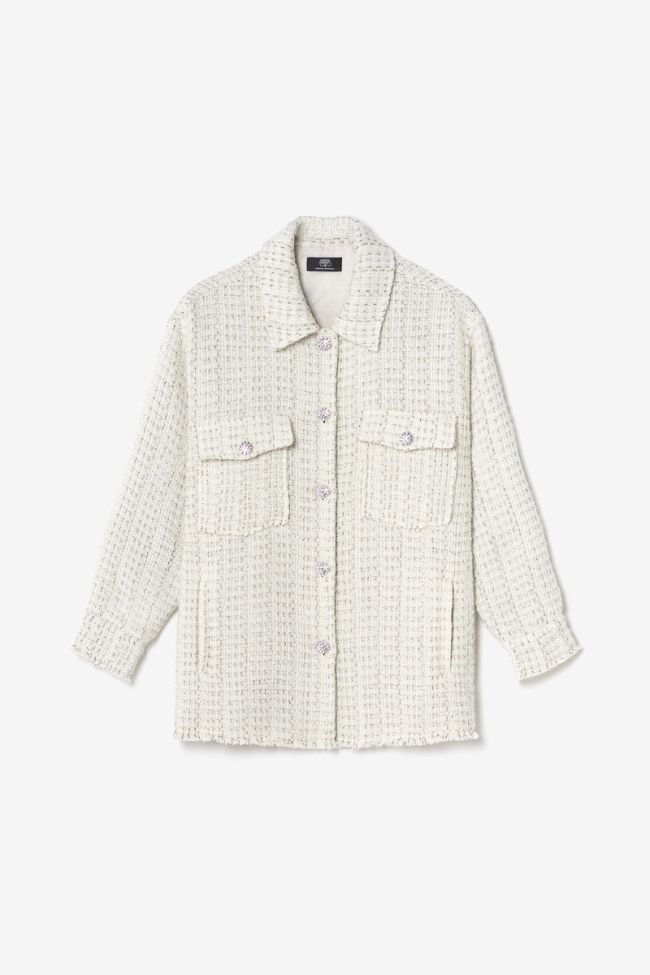 Ivory tweed Mekong overshirt