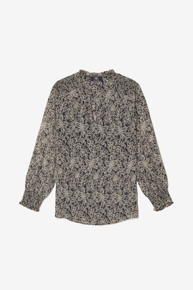 Black floral Melody blouse