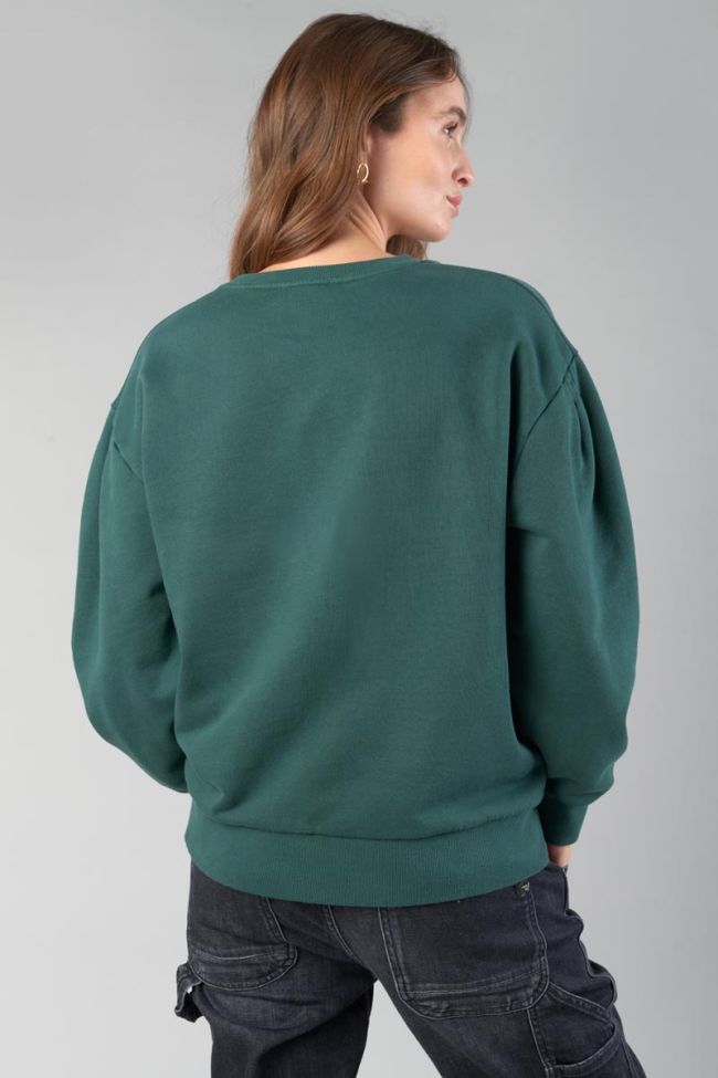 Printed bottle green Moa sweatshirt
