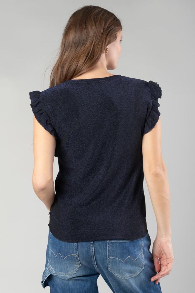 Iridescent midnight blue Nea top