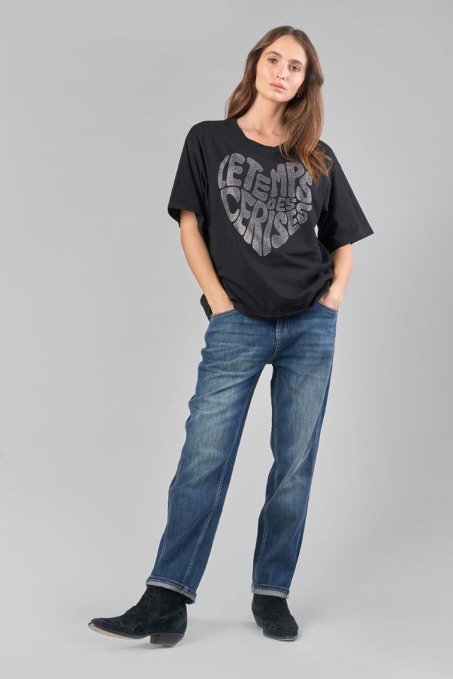 Black rhinestone Oraya t-shirt