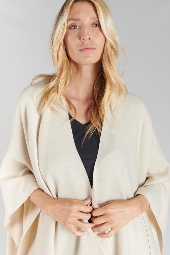 Cream beige Pili poncho