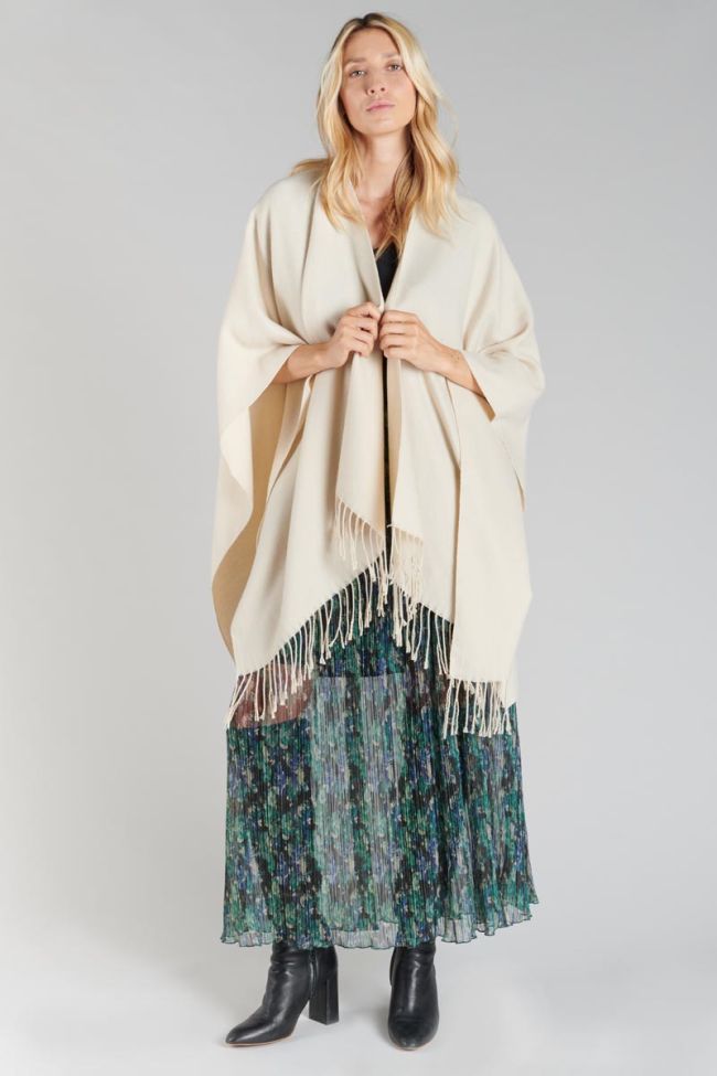 Cream beige Pili poncho