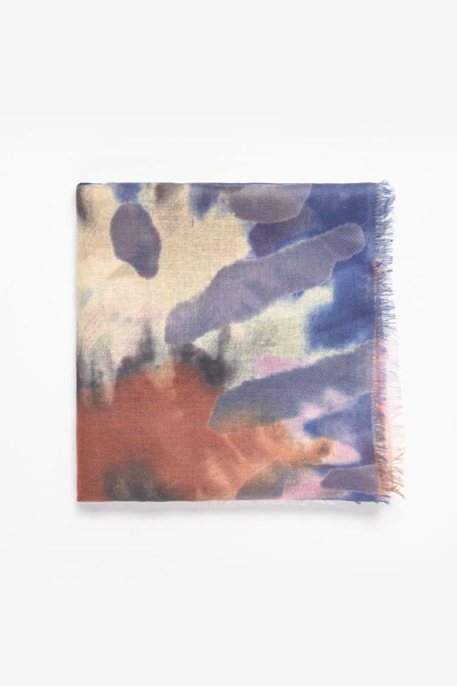 Multi-coloured tie-dye Roxbury scarf