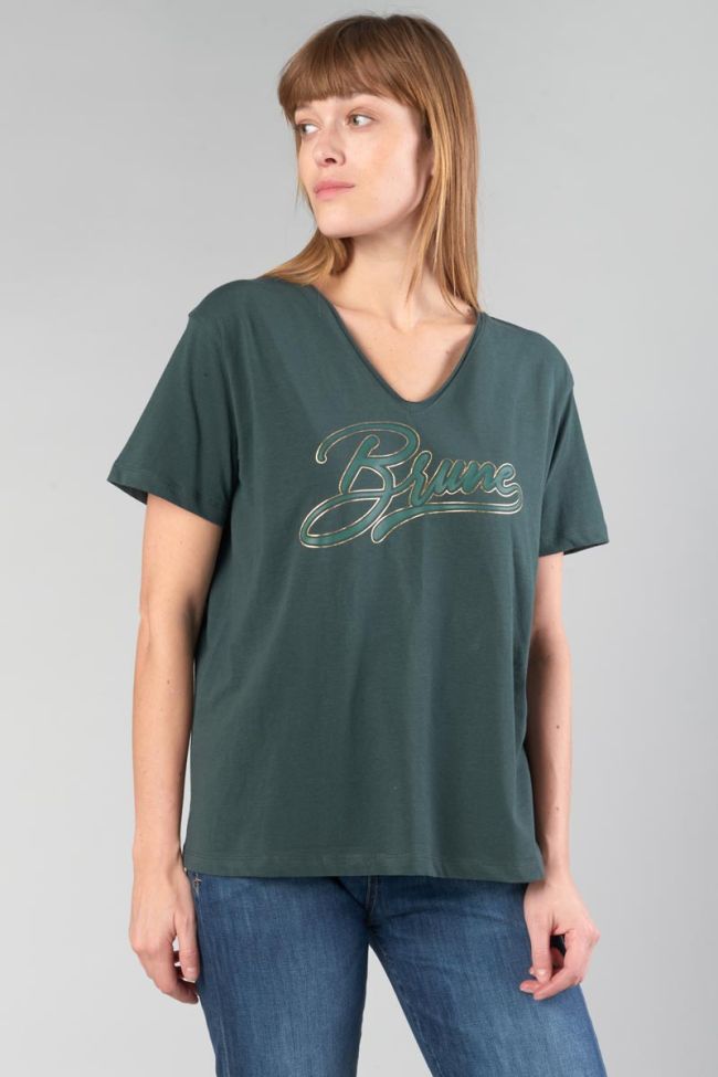 Printed bottle green Sink t-shirt