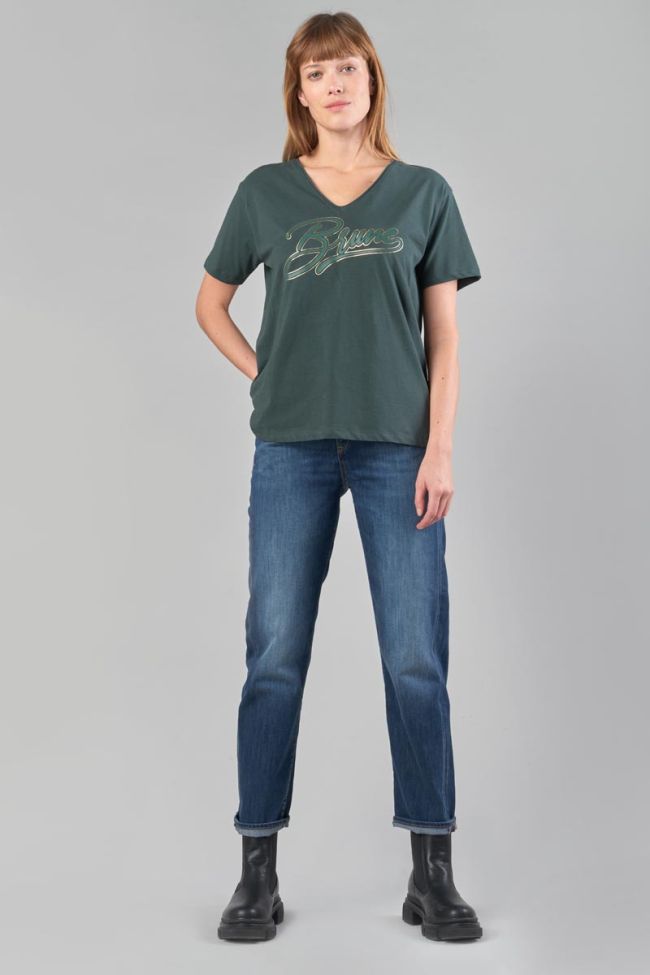 Printed bottle green Sink t-shirt