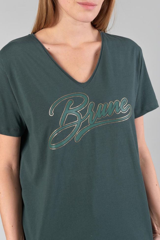 Printed bottle green Sink t-shirt