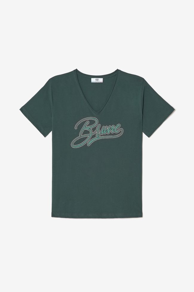 Printed bottle green Sink t-shirt