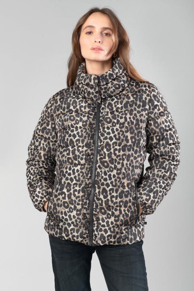 Leopard print Sofie down jacket