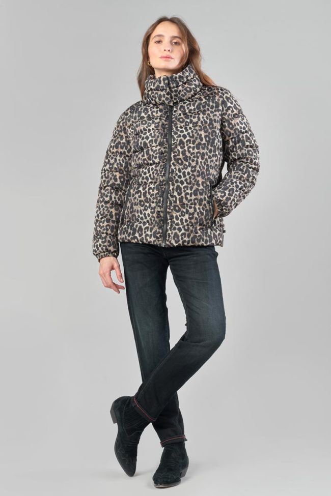 Leopard print Sofie down jacket