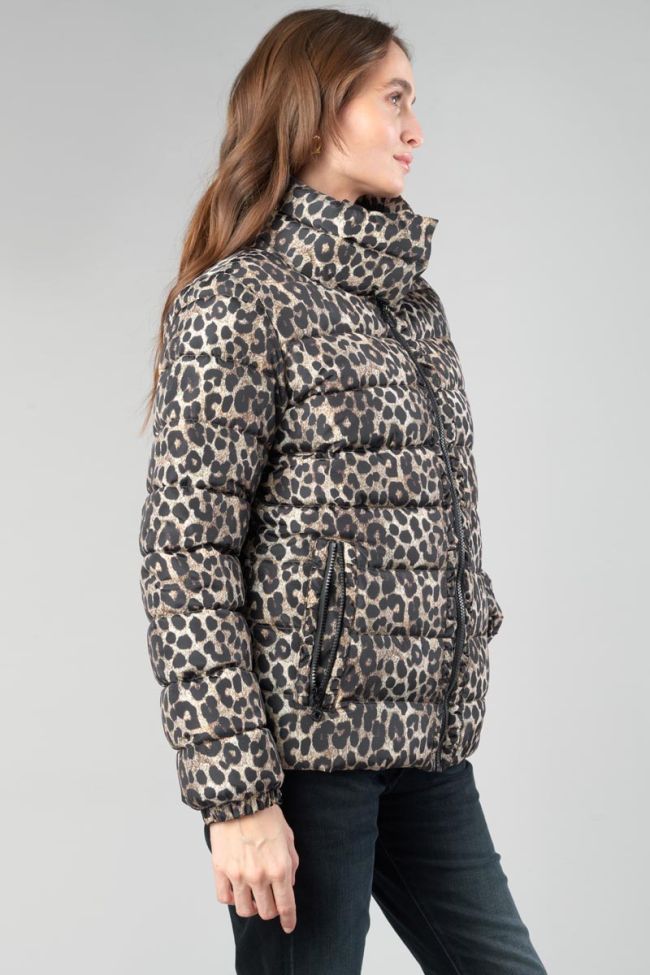 Leopard print Sofie down jacket