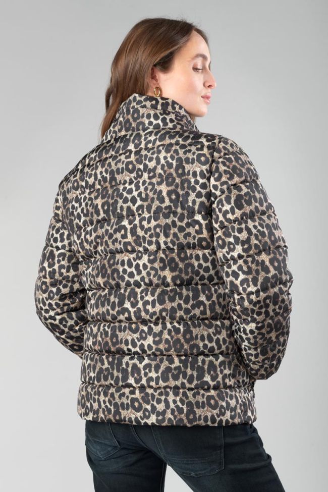 Leopard print Sofie down jacket