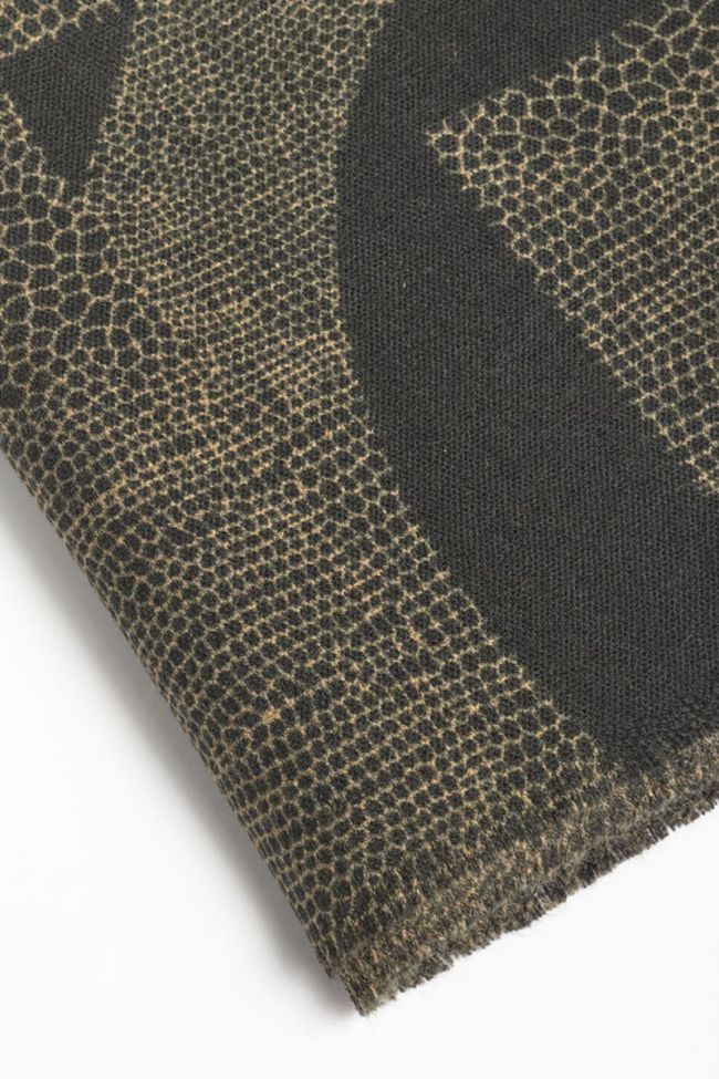 Black patterned Valdez scarf