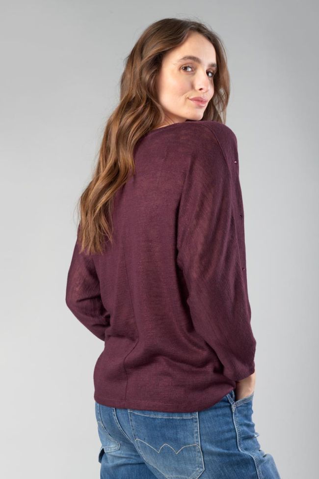 Burgundy Villou top