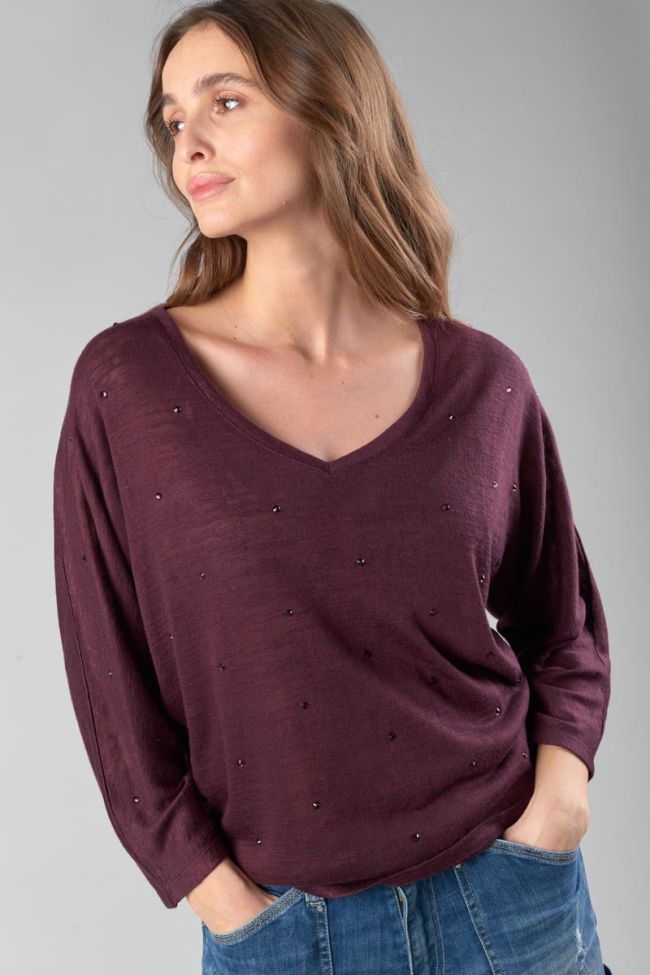 Burgundy Villou top