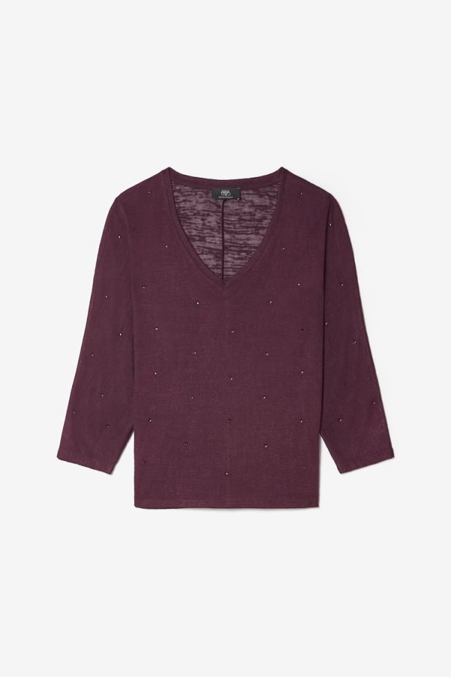 Burgundy Villou top