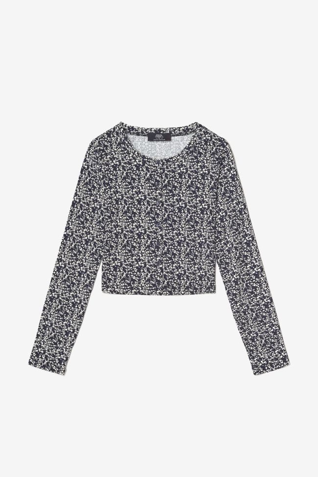 Midnight blue and white floral Alvagi cardigan