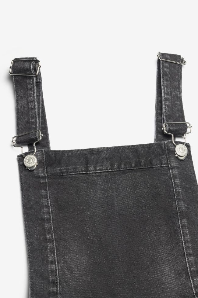 Faded black denim Camil dungarees