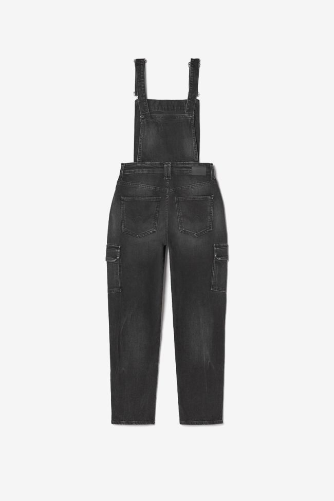 Faded black denim Camil dungarees