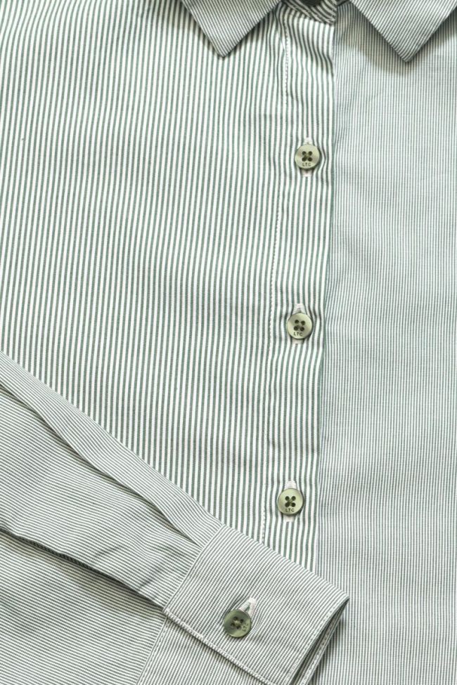 Green striped Ginagi oversized shirt