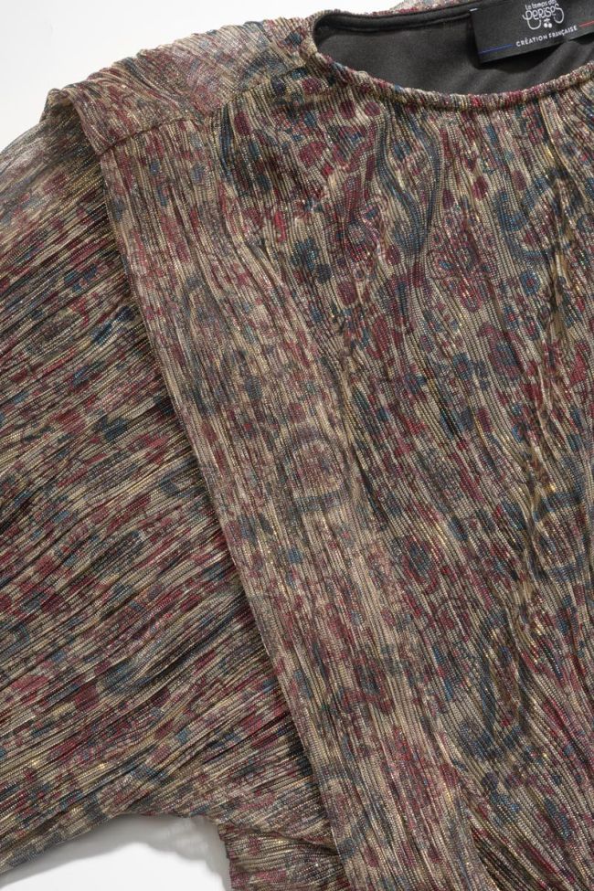 Iridescent paisley print Kiannagi blouse