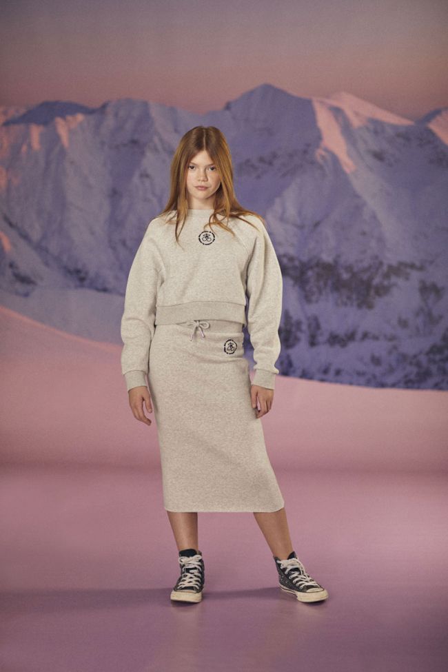 Grey marl midi Linagi skirt